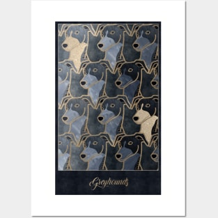 Greyhounds elegant artwork Posters and Art